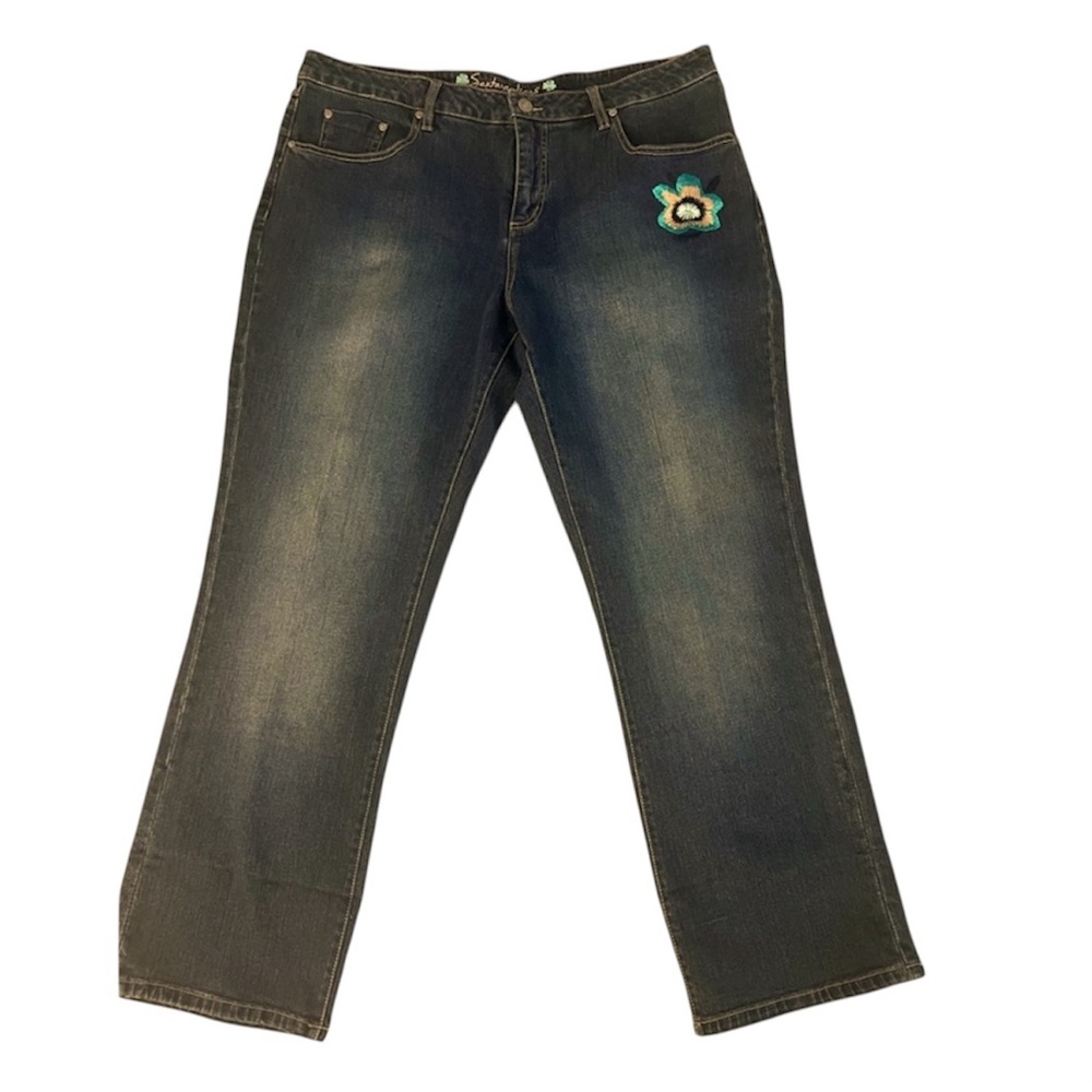 Embroidered Blue Jeans Santana Jeans